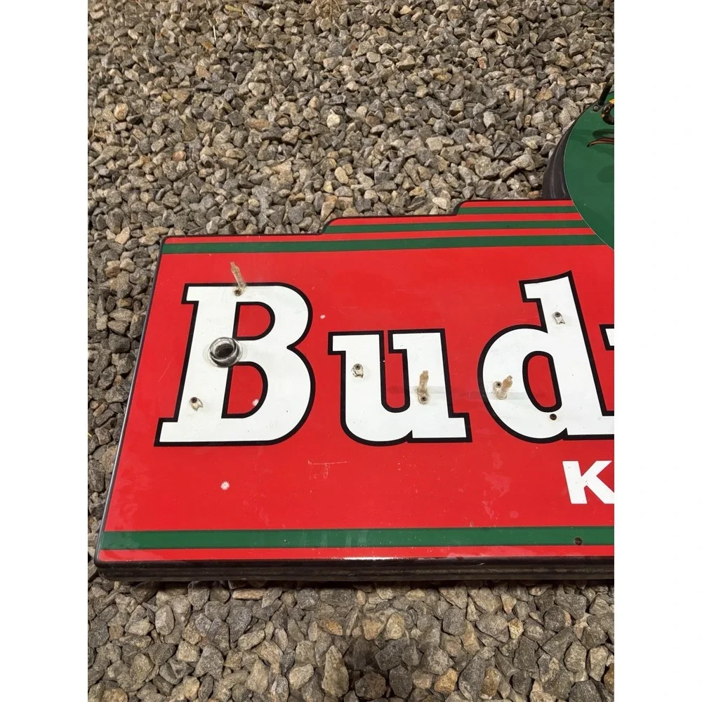 Vintage Large Budweiser King Of Beers Lighted Neon Anheuser Busch Man Cave Sign